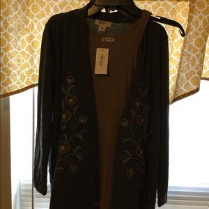 Floral Cardigan with Tank 🌱